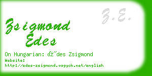 zsigmond edes business card